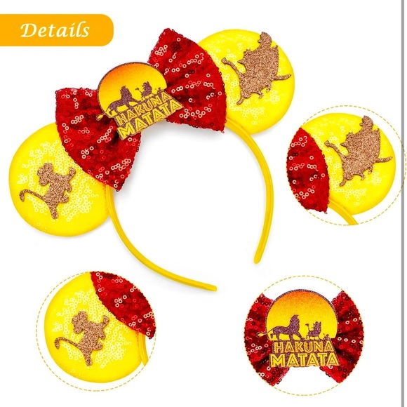 Women’s Disney Inspired Handmade Hakuna Matata Minnie Ears - NWOT - Picture 4 of 5